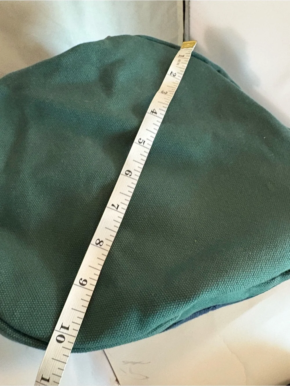 Hudson Sutler Pebble Beach Green Canvas leather Duffel Bag with Navy Straps